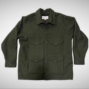 Filson Mackinaw Wool Cruiser Jacket Green 48 (XL) EUC